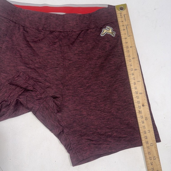 Tracksmith Athletic Gym Running Biker Short Red Tights Women's Size Medium - Picture 5 of 9